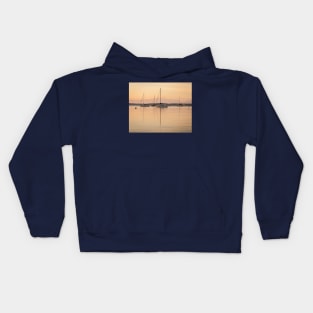 Sunrise Sailboats at Anchor Kids Hoodie